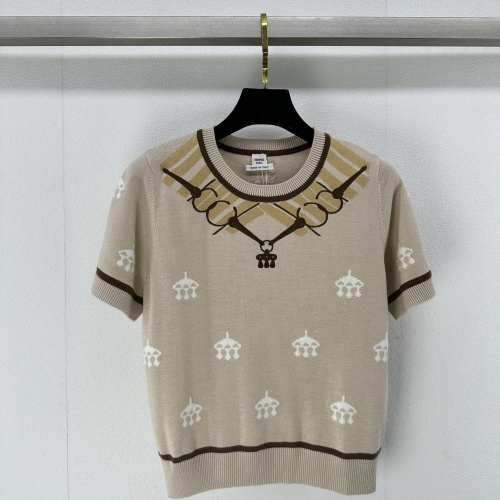 Hermes Sweaters Short Sleeved For Women #1228530 $88.00 USD, Wholesale Replica Hermes Sweaters