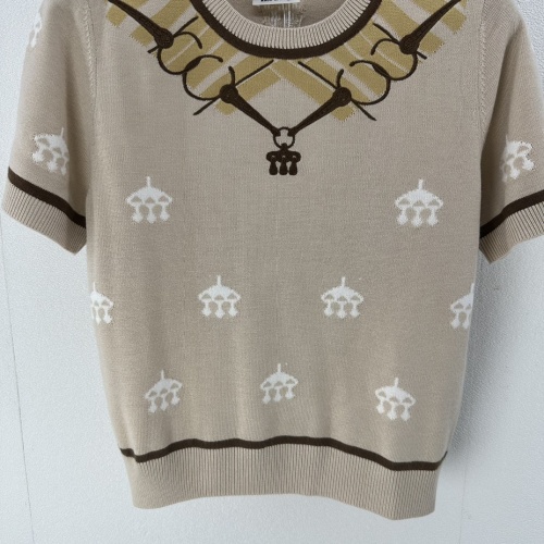 Replica Hermes Sweaters Short Sleeved For Women #1228530 $88.00 USD for Wholesale