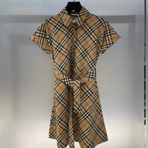 Burberry Dresses Short Sleeved For Women #1228673 $105.00 USD, Wholesale Replica Burberry Dresses