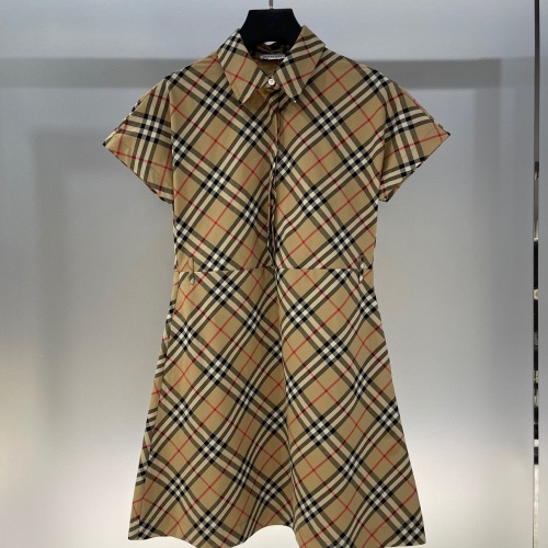 Replica Burberry Dresses Short Sleeved For Women #1228673 $105.00 USD for Wholesale