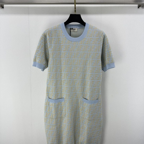 Fendi Dresses Short Sleeved For Women #1228681 $100.00 USD, Wholesale Replica Fendi Dresses