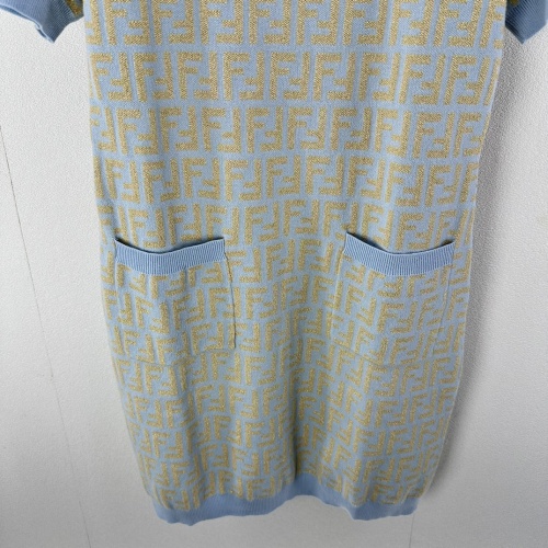 Replica Fendi Dresses Short Sleeved For Women #1228681 $100.00 USD for Wholesale