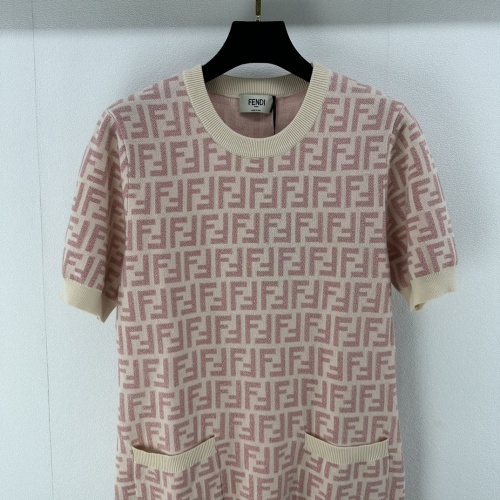 Replica Fendi Dresses Short Sleeved For Women #1228682 $100.00 USD for Wholesale