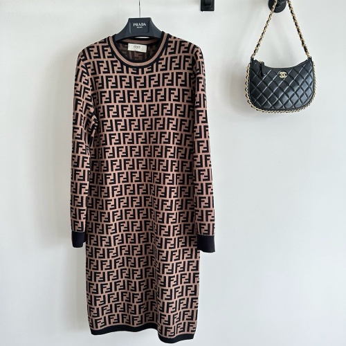 Fendi Dresses Long Sleeved For Women #1228683 $80.00 USD, Wholesale Replica Fendi Dresses