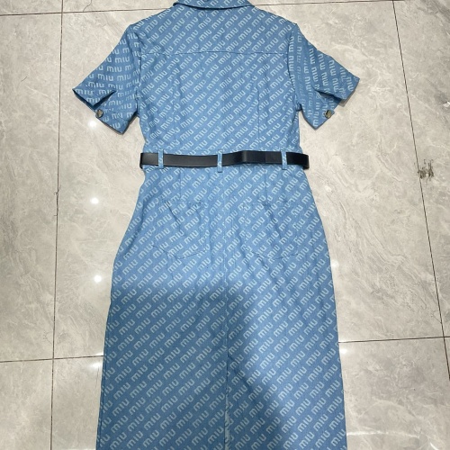 Replica MIU MIU Dresses Short Sleeved For Women #1228706 $98.00 USD for Wholesale