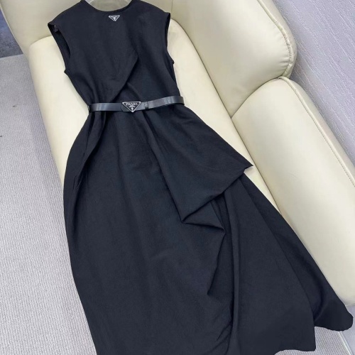 Replica Prada Dresses Sleeveless For Women #1228710 $140.00 USD for Wholesale