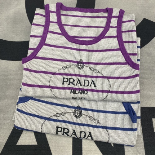 Replica Prada Dresses Sleeveless For Women #1228713 $76.00 USD for Wholesale