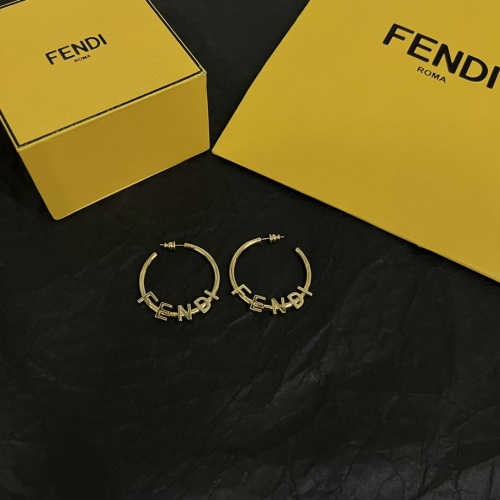 Replica Fendi Earrings For Women #1229345 $38.00 USD for Wholesale