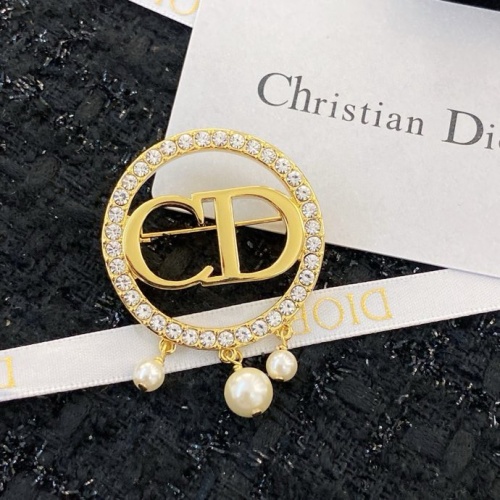 Replica Christian Dior Brooches For Women #1229773 $32.00 USD for Wholesale