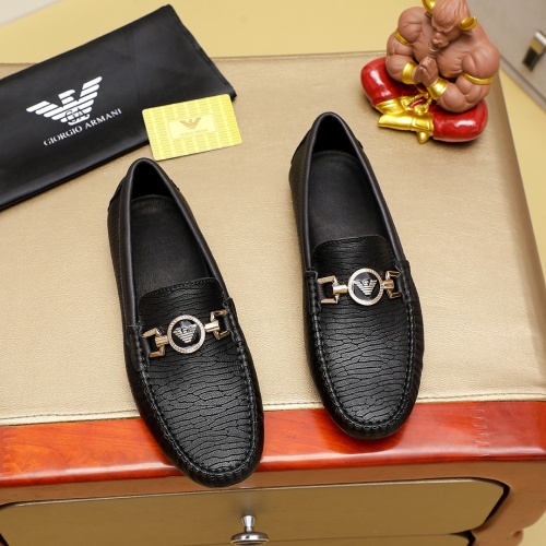 Armani Leather Shoes For Men #1230245 $68.00 USD, Wholesale Replica Armani Leather Shoes