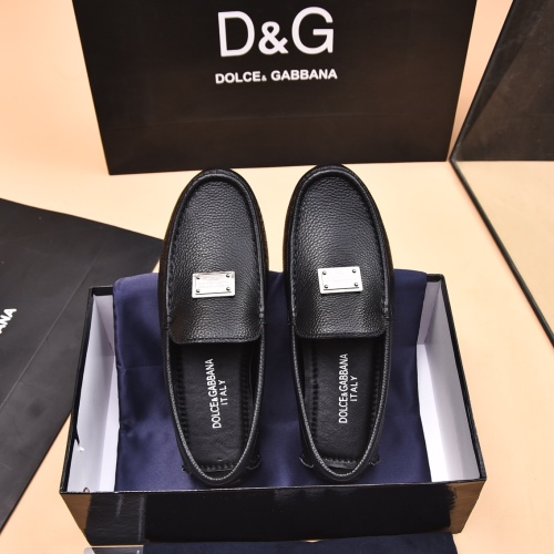 Replica Dolce & Gabbana D&G Leather Shoes For Men #1230282 $80.00 USD for Wholesale