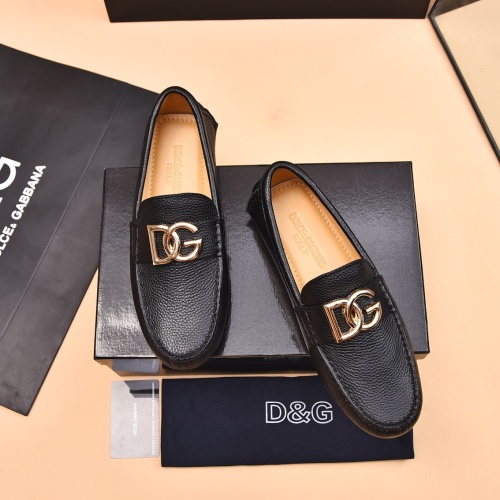 Dolce &amp; Gabbana D&amp;G Leather Shoes For Men #1230291 $80.00 USD, Wholesale Replica Dolce &amp; Gabbana D&amp;G Leather Shoes