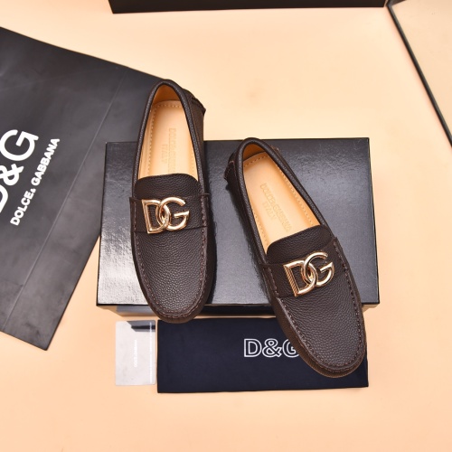 Dolce &amp; Gabbana D&amp;G Leather Shoes For Men #1230293 $80.00 USD, Wholesale Replica Dolce &amp; Gabbana D&amp;G Leather Shoes