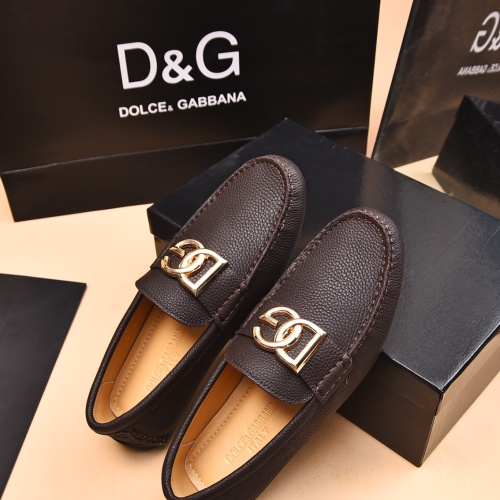 Replica Dolce & Gabbana D&G Leather Shoes For Men #1230293 $80.00 USD for Wholesale