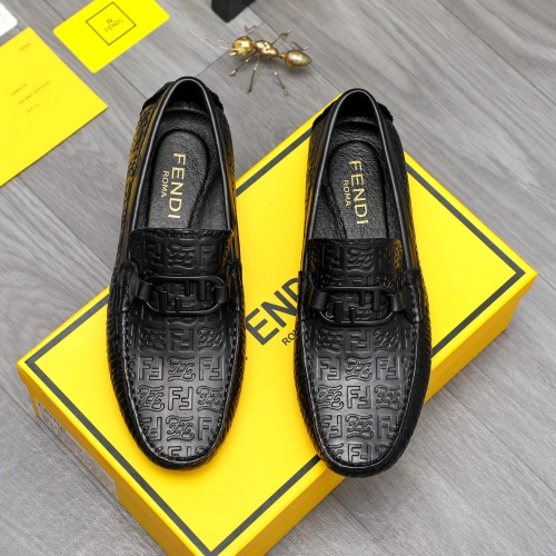 Replica Fendi Leather Shoes For Men #1230300 $72.00 USD for Wholesale