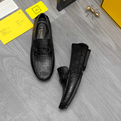 Replica Fendi Leather Shoes For Men #1230300 $72.00 USD for Wholesale