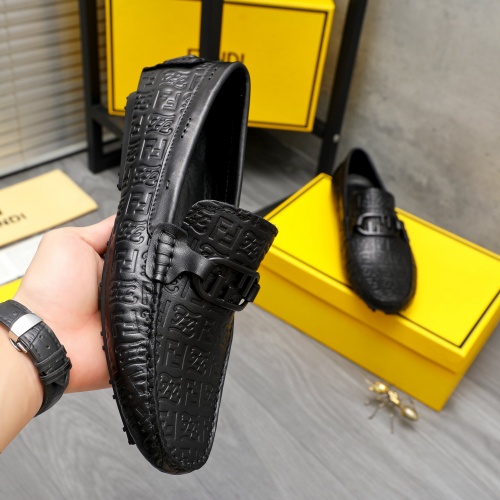 Replica Fendi Leather Shoes For Men #1230300 $72.00 USD for Wholesale