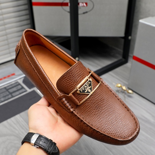 Replica Prada Leather Shoes For Men #1230374 $68.00 USD for Wholesale