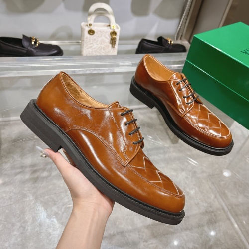 Replica Bottega Veneta BV Leather Shoes For Men #1230515 $150.00 USD for Wholesale