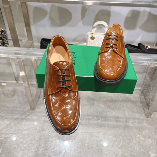 Replica Bottega Veneta BV Leather Shoes For Men #1230515 $150.00 USD for Wholesale