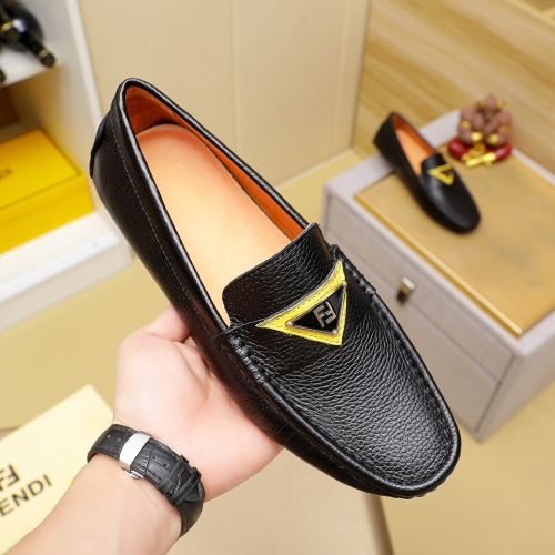 Replica Fendi Leather Shoes For Men #1230555 $68.00 USD for Wholesale