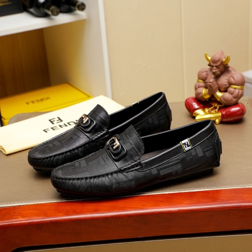 Replica Fendi Leather Shoes For Men #1230556 $68.00 USD for Wholesale