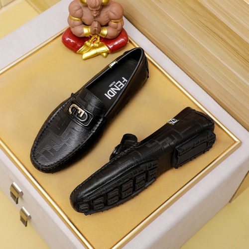 Replica Fendi Leather Shoes For Men #1230556 $68.00 USD for Wholesale