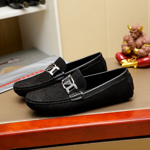 Replica Prada Leather Shoes For Men #1230576 $68.00 USD for Wholesale