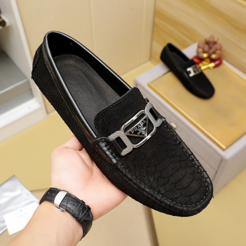 Replica Prada Leather Shoes For Men #1230576 $68.00 USD for Wholesale