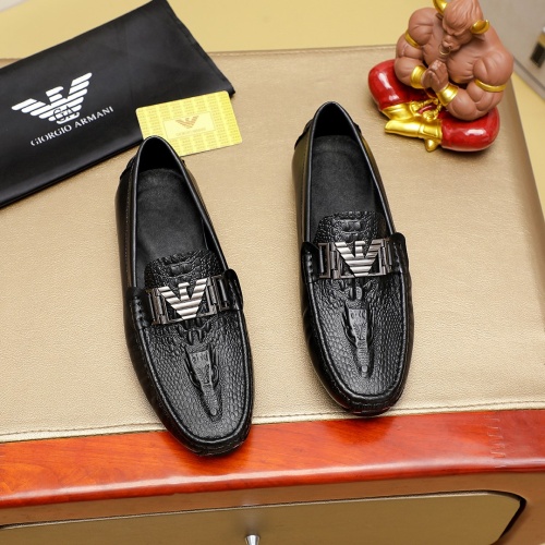 Armani Leather Shoes For Men #1230693 $68.00 USD, Wholesale Replica Armani Leather Shoes