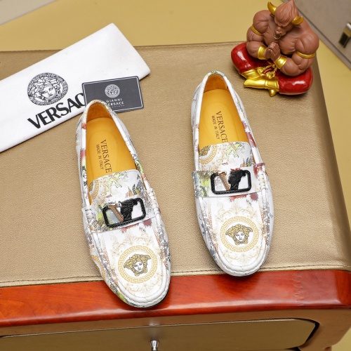 Versace Leather Shoes For Men #1230699 $68.00 USD, Wholesale Replica Versace Leather Shoes