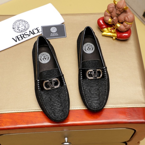 Versace Leather Shoes For Men #1230702 $68.00 USD, Wholesale Replica Versace Leather Shoes