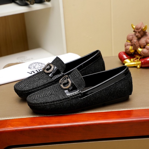 Replica Versace Leather Shoes For Men #1230702 $68.00 USD for Wholesale