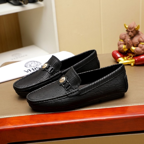 Replica Versace Leather Shoes For Men #1230703 $68.00 USD for Wholesale