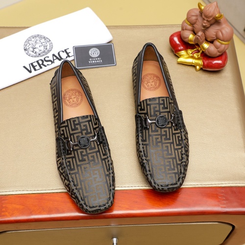 Versace Leather Shoes For Men #1230704 $68.00 USD, Wholesale Replica Versace Leather Shoes