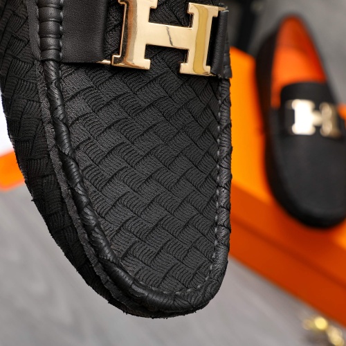 Replica Hermes Leather Shoes For Men #1230705 $68.00 USD for Wholesale