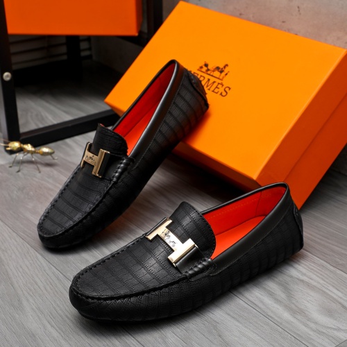 Replica Hermes Leather Shoes For Men #1230706 $68.00 USD for Wholesale