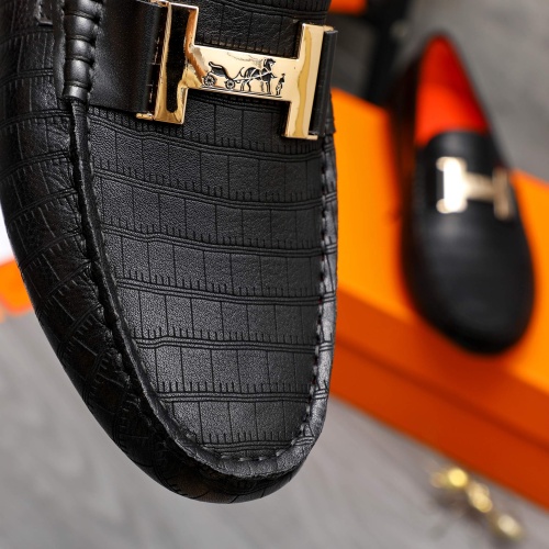 Replica Hermes Leather Shoes For Men #1230706 $68.00 USD for Wholesale