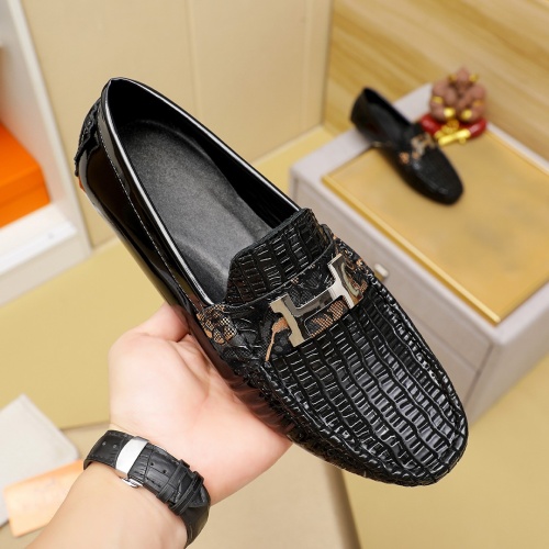 Replica Hermes Leather Shoes For Men #1230747 $68.00 USD for Wholesale