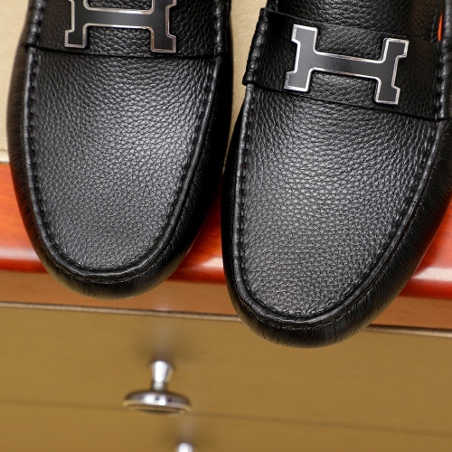 Replica Hermes Leather Shoes For Men #1230748 $72.00 USD for Wholesale