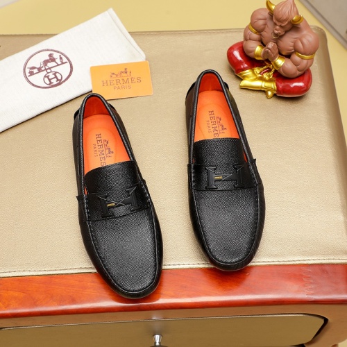 Hermes Leather Shoes For Men #1230749 $72.00 USD, Wholesale Replica Hermes Leather Shoes