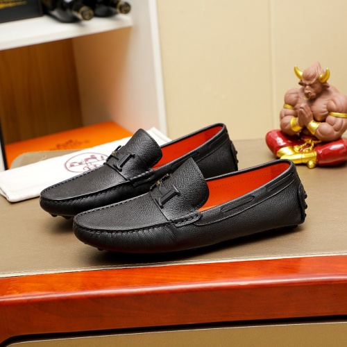 Replica Hermes Leather Shoes For Men #1230749 $72.00 USD for Wholesale