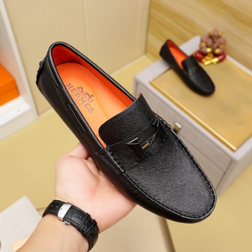 Replica Hermes Leather Shoes For Men #1230749 $72.00 USD for Wholesale