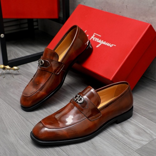 Salvatore Ferragamo Leather Shoes For Men #1230848 $82.00 USD, Wholesale Replica Salvatore Ferragamo Leather Shoes