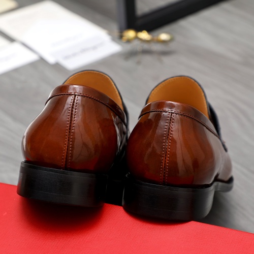 Replica Salvatore Ferragamo Leather Shoes For Men #1230848 $82.00 USD for Wholesale