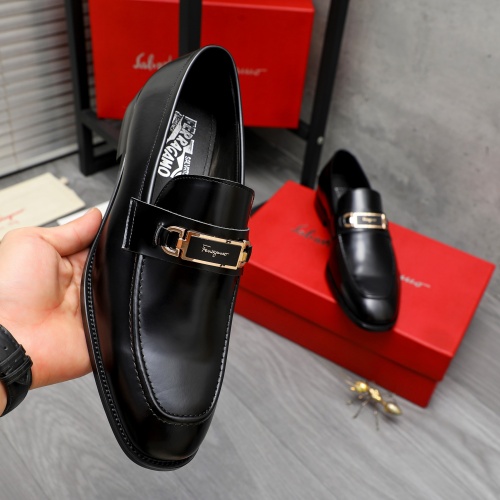 Replica Salvatore Ferragamo Leather Shoes For Men #1230853 $82.00 USD for Wholesale