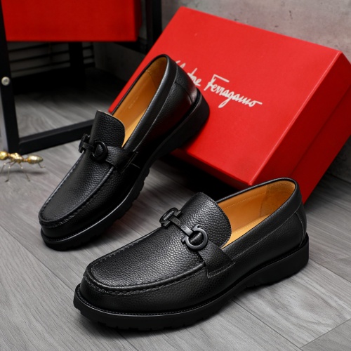 Salvatore Ferragamo Leather Shoes For Men #1230855 $88.00 USD, Wholesale Replica Salvatore Ferragamo Leather Shoes