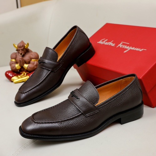 Salvatore Ferragamo Leather Shoes For Men #1230857 $85.00 USD, Wholesale Replica Salvatore Ferragamo Leather Shoes