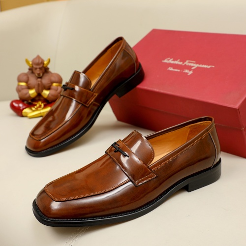 Salvatore Ferragamo Leather Shoes For Men #1230863 $85.00 USD, Wholesale Replica Salvatore Ferragamo Leather Shoes