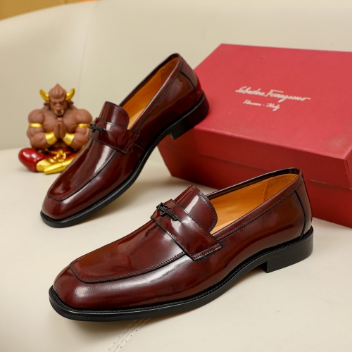 Salvatore Ferragamo Leather Shoes For Men #1230865 $85.00 USD, Wholesale Replica Salvatore Ferragamo Leather Shoes